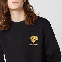 Harry Potter Gryffindor Unisex Embroidered Sweatshirt - Black | Size: Small