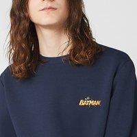 DC Comics DC Batman Unisex Embroidered Sweatshirt - Navy | Size: Large