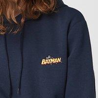 DC Comics DC Batman Unisex Embroidered Hoodie - Navy | Size: Small