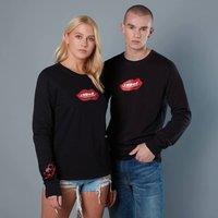 DC Comics Red Lips & Knuckleduster Unisex Birds of Prey Sweatshirt - Black | Size: Medium