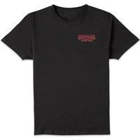 Stranger Things x Alex Hovey Logo Four Seasons Men's T-Shirt - Black | Size: Small