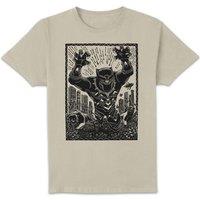Marvel Black Panther Line Art Unisex T-Shirt - Cream | Size: Large