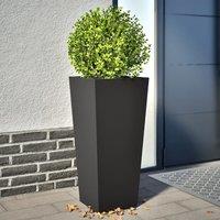 Berkfield Home Garden Planters Black 2 pcs 35x35x75 cm Steel | Size: 35 x 35 x 75 cm