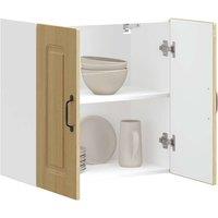 Berkfield Home Kitchen Wall Cabinet Kalmar Sonoma Oak Engineered Wood in Brown