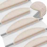 Berkfield Home Stair Mats 10 pcs 56x17x3 cm Taupe | Size: Medium