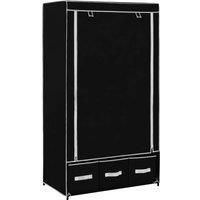 Berkfield Home Wardrobe Black 87x49x159 cm Fabric | Size: 87 x 49 x 159 cm