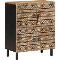 Berkfield Home Sideboard 60x33.5x75 cm Solid Rough Wood Mango in Brown