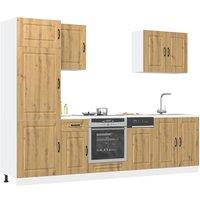 Berkfield Home 7 Piece Kitchen Cabinet Set Kalmar Artisan Oak Engineered Wood in Brown