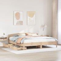 Berkfield Home Bed Frame without Mattress 180x200 cm Super King Solid Wood Pine in Brown