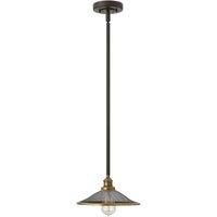 Netlighting Rigby 1 Light Dome Ceiling Pendant Buckeye Bronze E27 in Brown