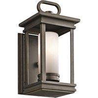 Netlighting South Hope 1 Light Small Outdoor Wall Lantern Bronze IP44 E14