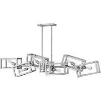 Netlighting Hinkley Fredrick Ramond Ensemble 6 Light Pendant Polished Nickel in Grey