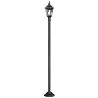 Netlighting Kinsale 1 Light Outdoor Coastal Lamp Post Black IP43 E27