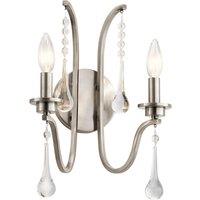 Netlighting Kichler Karlee 2 Light Wall Light Classic Pewter in Grey