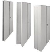 Phoenix Safe Company 2 Door 4 Shelves Stationery Cupboard in Grey with Key Lock, SCF1891GGK