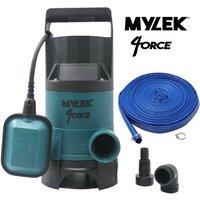 MYLEK Electric Submersible Dirty or Clean Water Pump 400W with 25M Hose in Blue