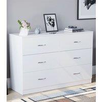 Home Discount Vida Designs Riano 6 Drawer Chest of Drawers Storage in White
