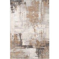 Kukoon Beige Modern Abstract Geometric & Distresssed Vintage Style Living Room Area Rugs & Runners | Size: 120 cm x 170 cm