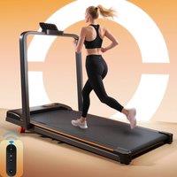 BTM Folding Treadmill with Incline, LED Display & Handrail For Home Gym in Black | Size: 0-2