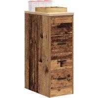 Berkfield Home Garage Storage Cabinet Old Wood 30x51x85 cm Solid Wood Pine in Brown | Size: 30 x 51 x 85 cm