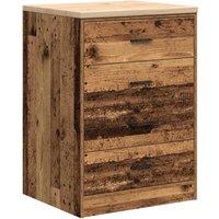 Berkfield Home Garage Storage Cabinet Old Wood 60x51x85 cm Solid Wood Pine in Brown | Size: 60 x 51 x 85 cm