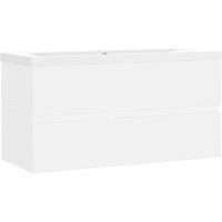 Berkfield Home Sink Cabinet with Built-in Basin White Engineered Wood