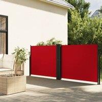 Berkfield Home Retractable Side Awning Red 140x1200 cm