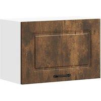 Berkfield Home Kitchen Wall Cabinet Kalmar Smoked Oak Engineered Wood in Brown