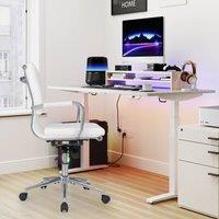 Costway Accent Home Office Chair Adjustable Ergonomic Computer Desk Chair in White