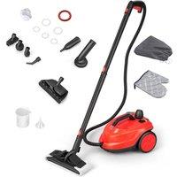 Costway Steam Cleaner 2000W High Pressure Steamer Cleaning Machine in Red