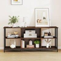 Costway TV Stand for 65 TVs 3-tier Entertainment Center in Brown