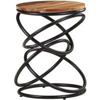 Berkfield Home End Table 40x40x52 cm Solid Acacia Wood in Brown | Size: 40 x 40 x 52 cm