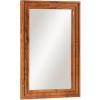Berkfield Home Bathroom Mirror 50x70 cm Solid Wood Acacia & Glass in Brown