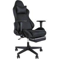 Levede Office Desk Chair Gaming Recliner Adjustable Height with Footrest in Black