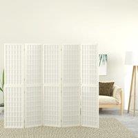 Berkfield Home Folding 5-Panel Room Divider Japanese Style 200x170 cm White