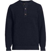 Lands' End Men's Henley Neck Drifter Jumper in Navy | Size: XL