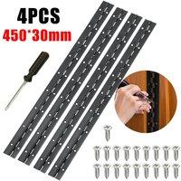VOGREX 4x Black Stainless Steel Piano Hinge with Screws18 Inch Continuous Boat Hinge