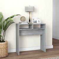 Berkfield Home Console Table Grey Sonoma 78x30x80 cm Engineered Wood | Size: 78 x 30 x 80 cm