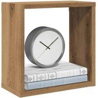 Berkfield Home Wall Cube Shelves 4 pcs Artisan Oak 30x15x30 cm Engineered Wood in Brown | Size: 30 x 15 x 30 cm