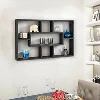 VOGREX Black Space Saving Floating Shelves Wall Mounted Display