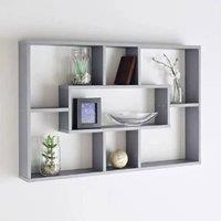 VOGREX Grey Space Saving Floating Shelves Wall Mounted Display