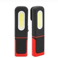 VOGREX 2x Rechargeable COB LED Work Light - Workshop Torch in Black