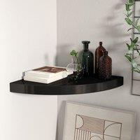 Berkfield Home Floating Corner Shelf Black 35x35x3.8 cm MDF
