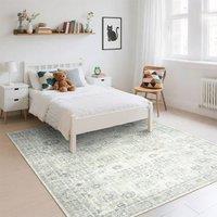 Marlow 160x230cm Non Slip Living Room Floor Rug Washable Carpet in Warm White | Size: 120 cm x 180 cm