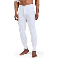 Chums Men's Heatguard Polyester Cotton Blend Thermal Long John Base Layer in White | Size: Large