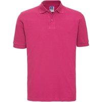 Russell Men's 100% Cotton Short Sleeve Polo Shirt in Fuchsia | Size: Small