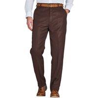 Chums Men's Smart Casual Formal Trousers in Brown | Size: 32S