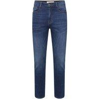 Smart Living Men's Mens Skinny Fit Denim Jeans Casual Classic Stretch Cotton Trousers in Mid Blue | Size: 38