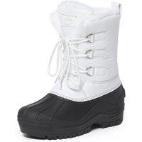 VIVA Men's Polar Muck Lace Up Short Nylon Winter Snow Rain Duck Boots in White | Size: 8