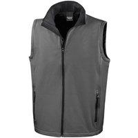 Result Men's Printable Softshell Body Warmer in Light Grey | Size: 3XL